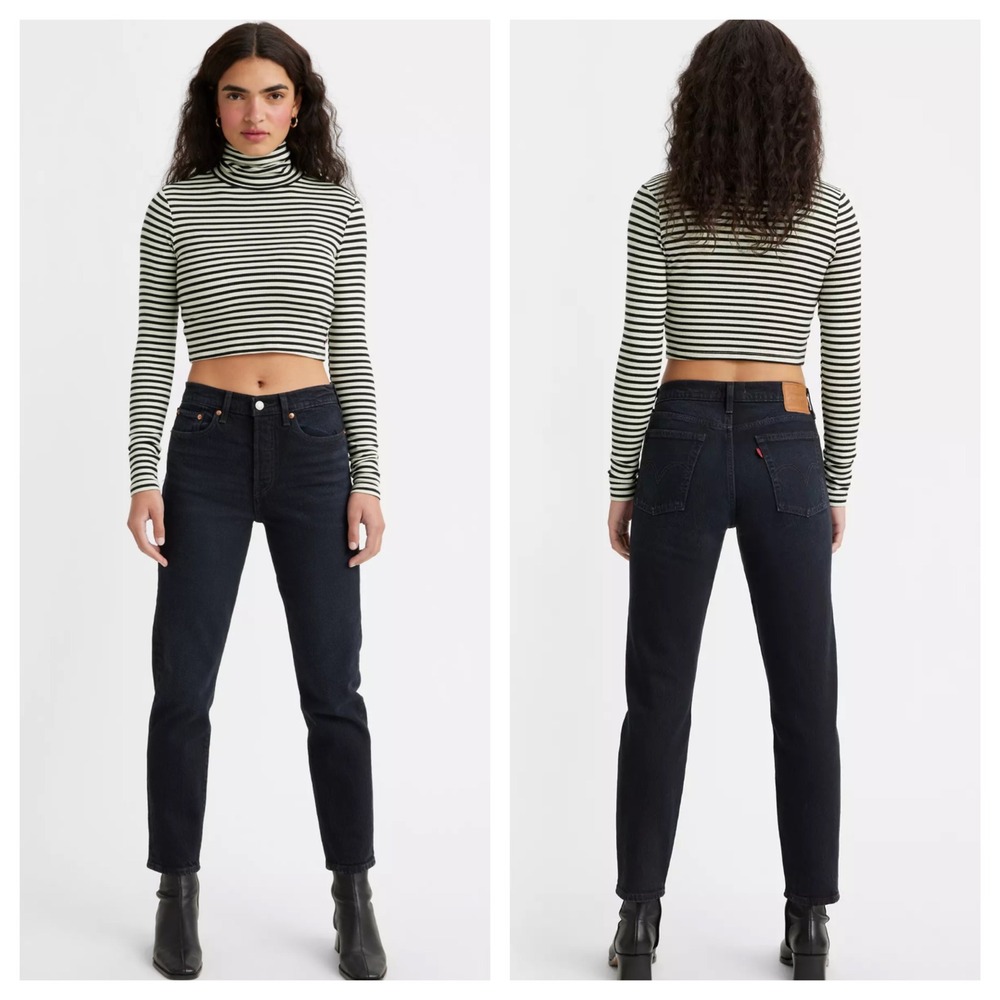 NWT Levis Premium Big E Wedgie Fit High Rise Tapered Leg Ankle Jeans Women Sz 29